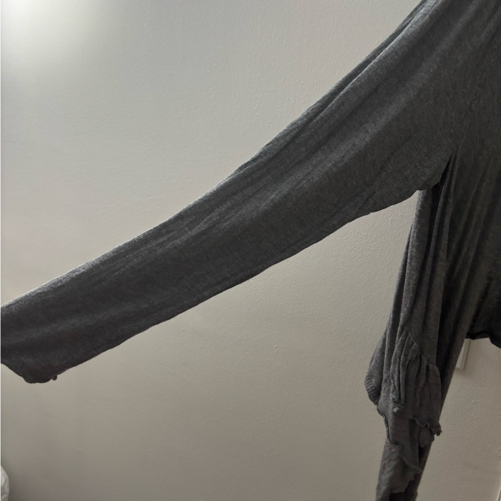 Gray Draped Cardigan - Picture 2 of 4